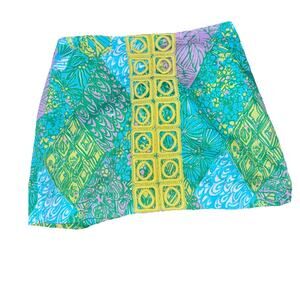 Lilly Pulitzer Marigold Skort #92301 Green Pink Yellow Green Embroidered Size 4